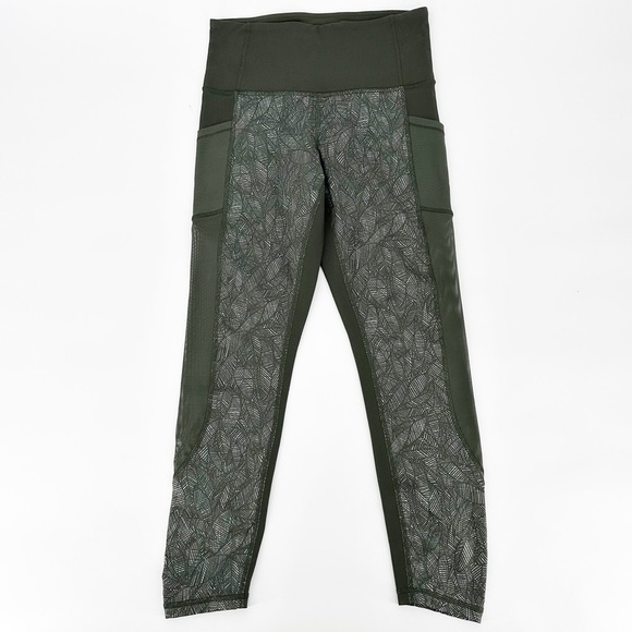 Lululemon High Times Pant *Luxtreme Mesh size 8 Gator Green - Picture 2 of 7